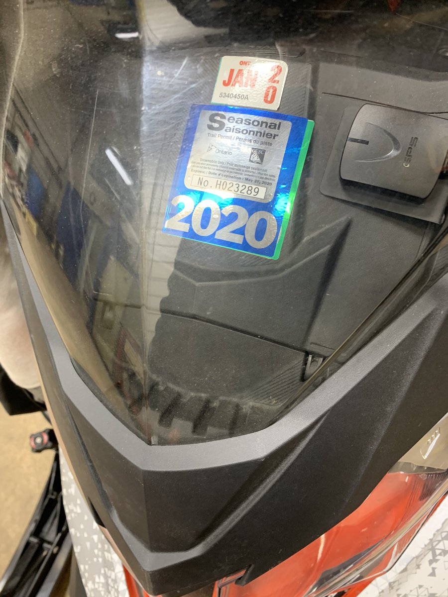 joeplazek's tweet photo. It’s official. It’s sled season. New 2020 trail pass came in. #ofsc #sledding #gosledding #snowmobile #snow #Snowfall https://t.co/6OHjf6Yi8V