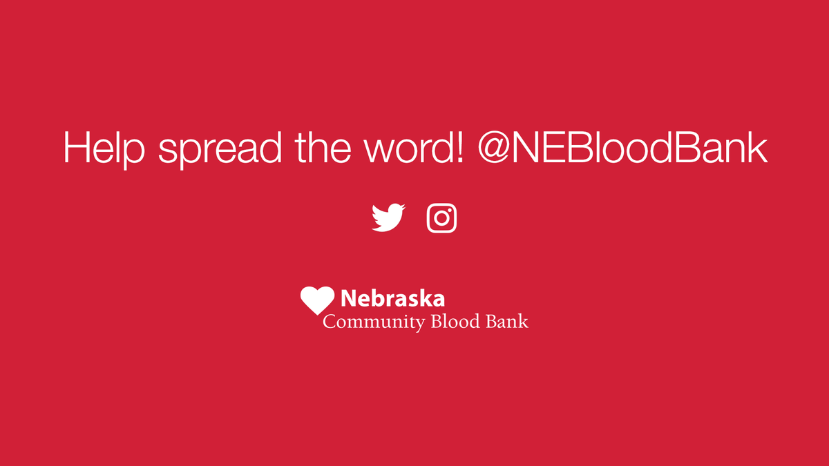 We have moved! Follow us on Twitter or Instagram at <a href="/NEBloodBank/">Nebraska Community Blood Bank</a>!