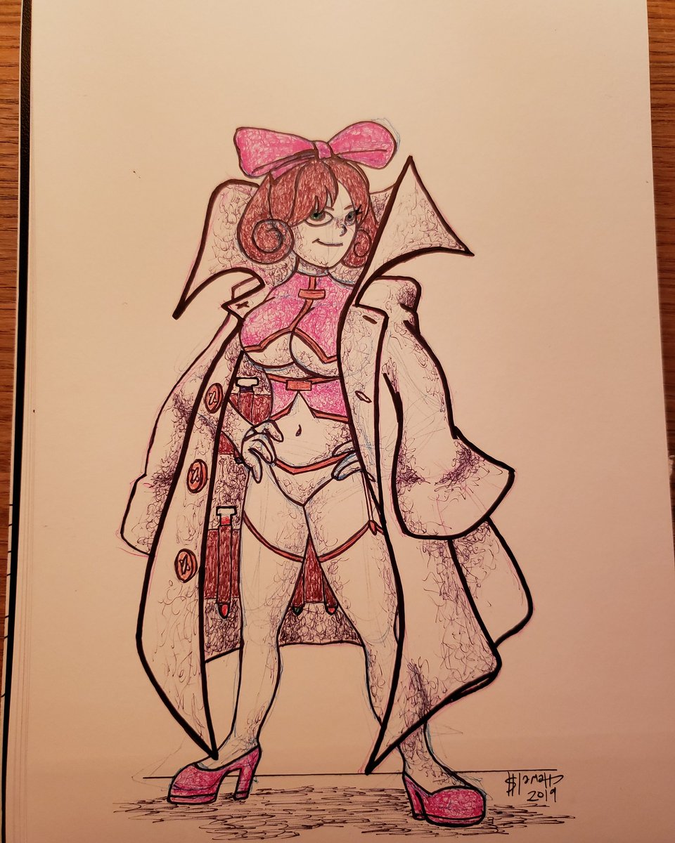 TheeChewels's tweet photo. Haruka was always part of the plan, but I had to leave out the chainsaws and boxing gloves to compensate for time. #Day27COAT #LuckyLabCoat #Haruka #SenranKagura #RighteousBoobage #Ninja #Science #LabCoat #Art #PenArt #MarkerArt #Drawing #WIP #NoErasersAllowed #CHewels https://t.co/xsmoSck4eO