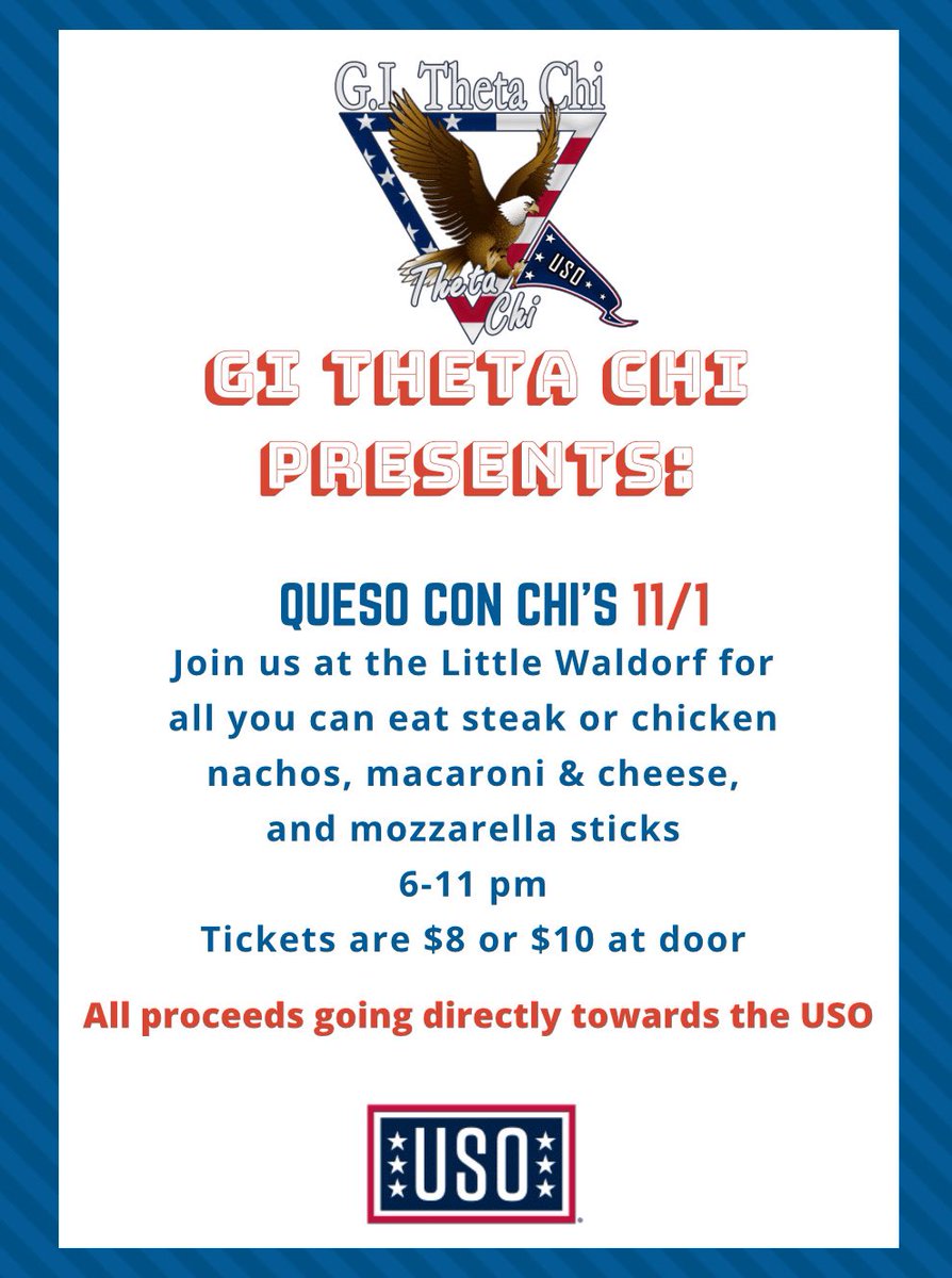 Be sure to go out any support <a href="/ThetaChiNevada/">Theta Chi Nevada</a> with their philanthropy event Queso con Chi’s tonight (11/1) from 6pm-11pm at The Wal!