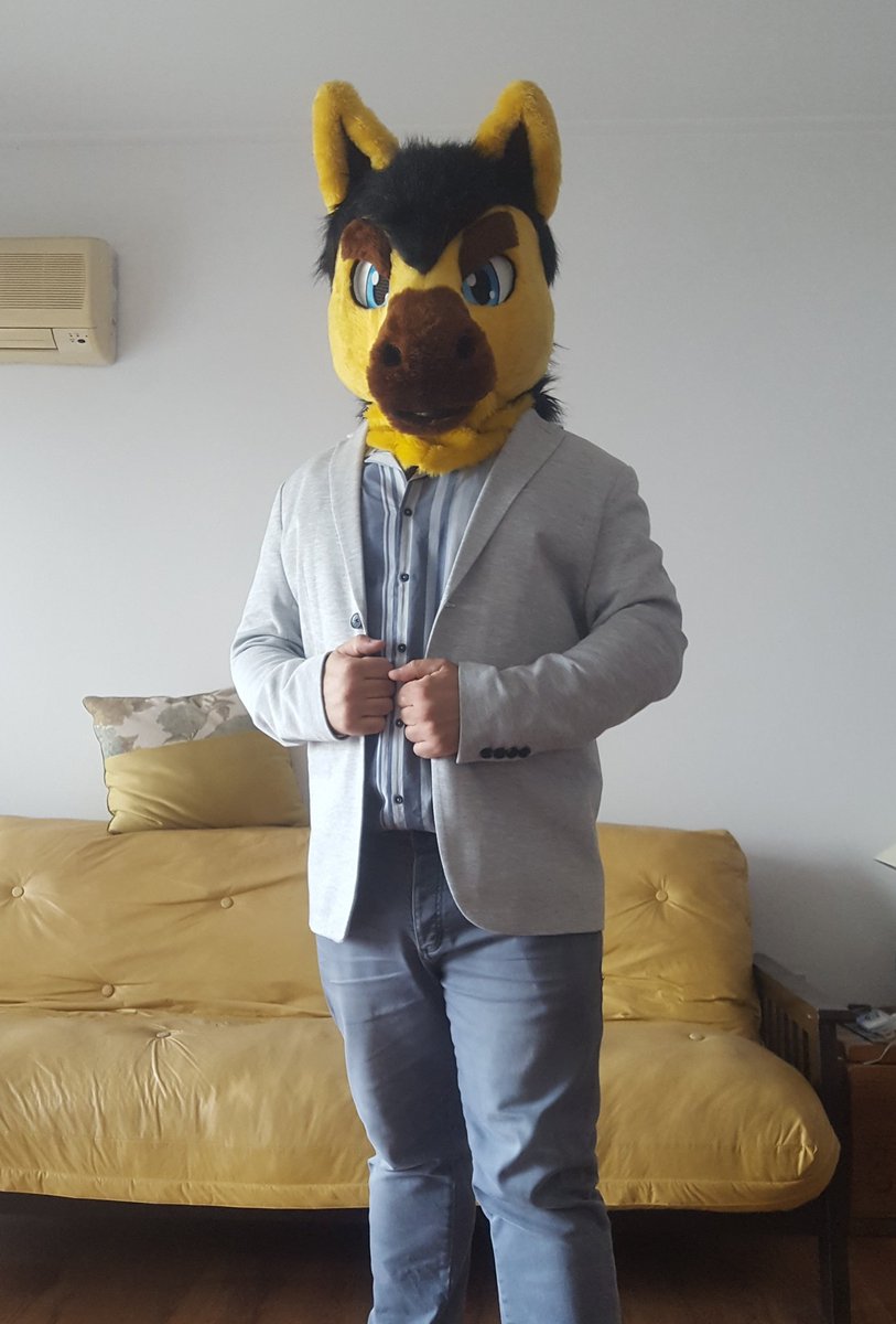 ThatCrazyStud's tweet photo. Barking new on this #FursuitFriday
First I have a test.
Tomorrow I attend to TXT #Tekken tournament hosted by @Tekken_ARG at @BAiresCenter and Furwalk with friends on Sunday.
Happy horse!!!
✂️ @UrsidaeSuits https://t.co/RqKHcOVkfV