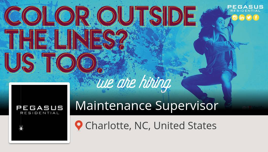 PegasusResident's tweet photo. Are you a #Maintenance #Supervisor in #Charlotte? #PegasusResidential is waiting for you! #job https://t.co/RjBZE1pU3x #pegasuspower #wemakepigsfly https://t.co/SU45Qhwv2F