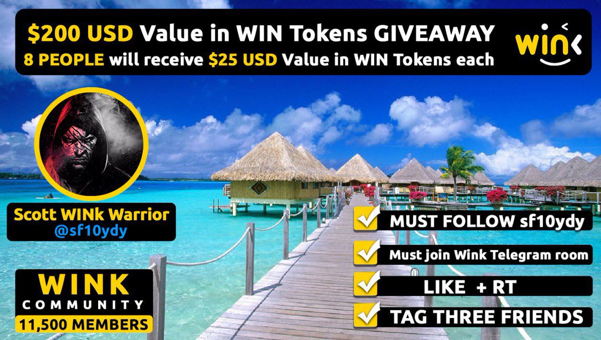 MustacheTommy's tweet photo. $200 USD #WIN GIVEAWAY for my dear friend Scott Wink Warrior

Winners selected: Nov 9th, 2019 Saturday

For the launch of multicurrency soon

8 winners will be selected for $25 $WIN each 

✅ Must follow @sf10ydy Scott Wink Warrior  
✅ Like + Retweet
✅ Tag 3 friends in comment https://t.co/YIPw59Dnny