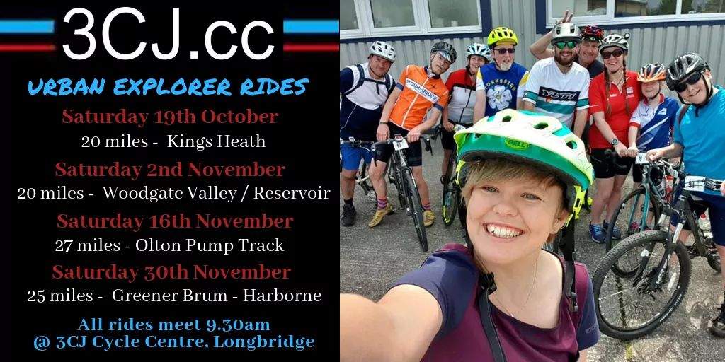 MyBikeAdventure's tweet photo. #UrbanExplorer Rides - we meet every other week @3cjlongbridge 9.30am... Go on put some fun between your legs 🚴♂️😜🚴♀️😜
More details on our facebook page
https://t.co/21X6ZKIaOm
#3CJcc #FunOnTwoWheels #Cycling #Birmingham #AATR #MyBikeAdventure #getoutside https://t.co/aB3wdgD4gc