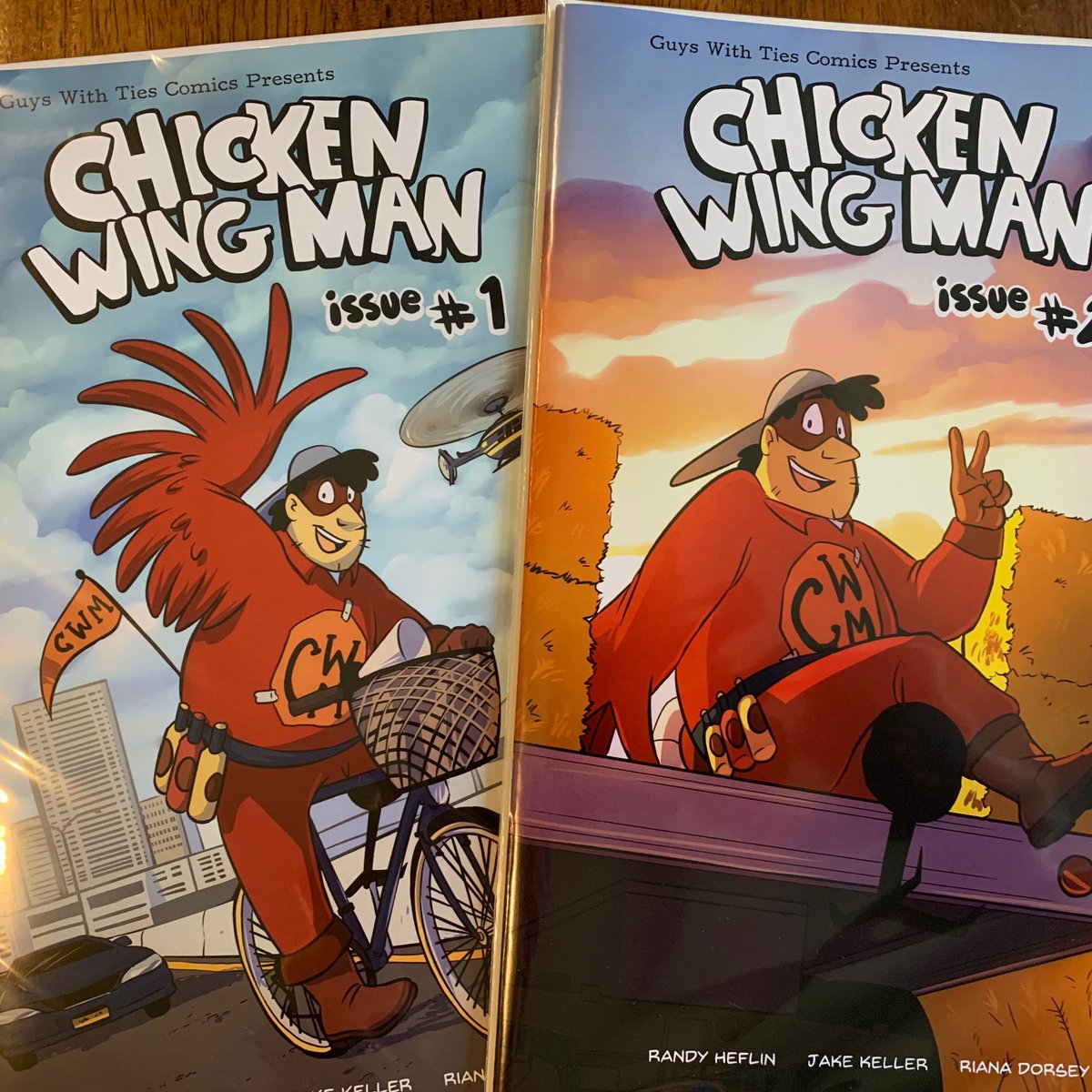 GWTComics's tweet photo. Beauty by @ArtByRiana.  Chicken Wing Man 1 &amp; 2 by @jakeace160 &amp; @hef229 - available @LABookFest - 11/02/19.  #comicbooks #comics #louisianabookfestival #redstick #shoplocal #indiecomics #batonrouge https://t.co/wLAwZNKHQv