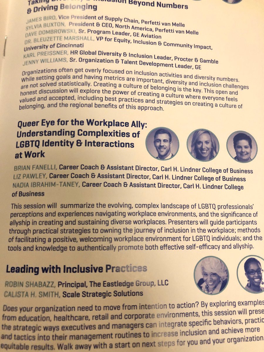 LindnerCollege's tweet photo. Hats off to Liz Pawley, Nadia Ibrahim-Taney and Brian Fanelli, career coaches from @HireLindner, who presented on understanding LGBTQ identity and interactions in the workplace at the @CincyChamber and @FifthThird Diversity Leadership Symposium today. #LindnerPride https://t.co/iRMamp3bf1