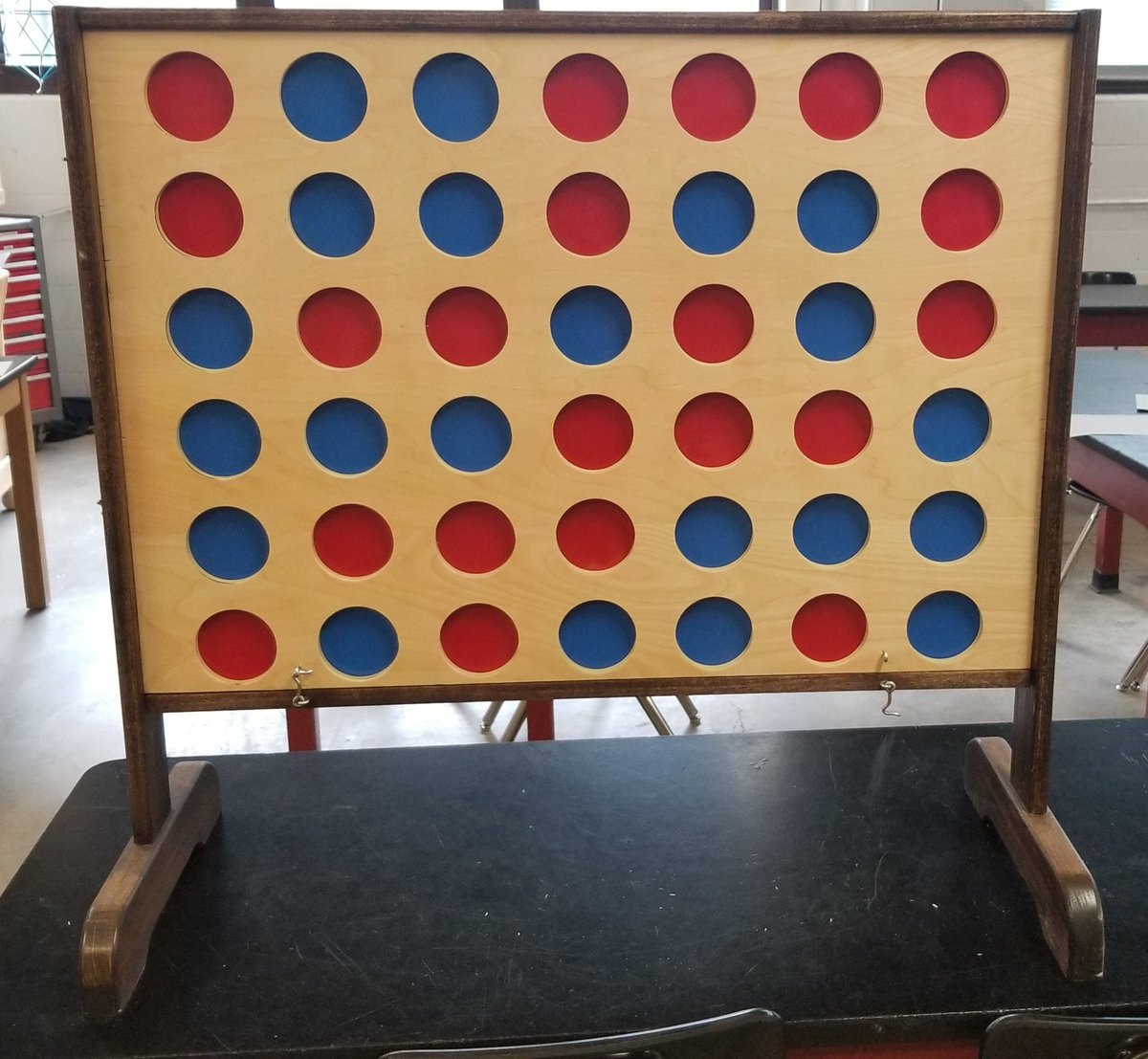 GrantTechEd's tweet photo. Check out the Connect 4 game built by Advanced Woods! https://t.co/FqlfKLC5ku