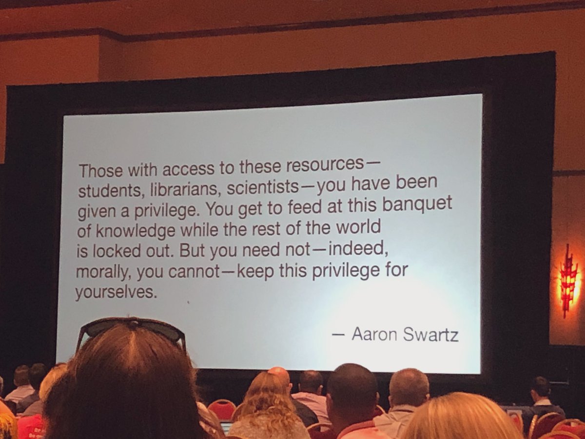 haileybabb's tweet image. Powerful takeaway from @acoolidge’s #OpenEd19 keynote speech. Knowledge is for everyone, and must be shared with the world.