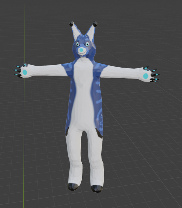 Hype_Hypno's tweet photo. I made a 3D model of @KnifeLynx! https://t.co/Osrm4rosKP