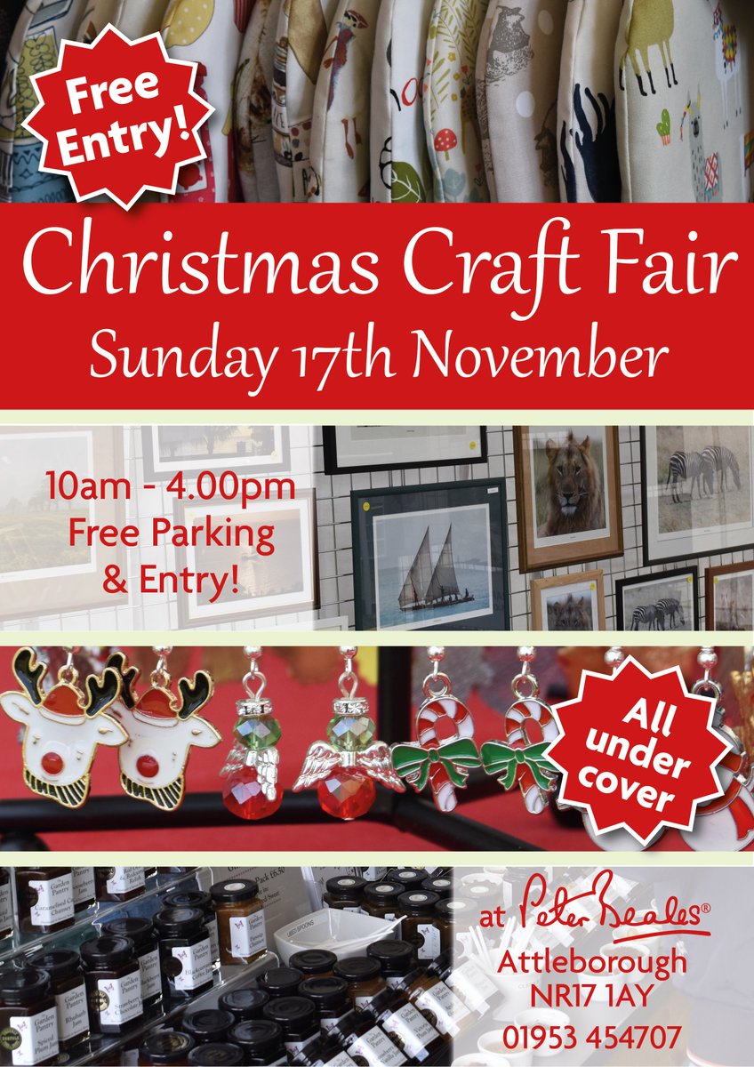 Join us for our #Christmas #CraftFair on Sun 17th Nov! 🎅
#Christmas2019 #ChristmasCraftFair #ChristmasFair #Crafts #gardens #attleborough #norfolk #suffolk #norwich #gardening #roses #garden #plants #craft #weekend #art #photography #jewellery #handmadesoap #handmadejewellery