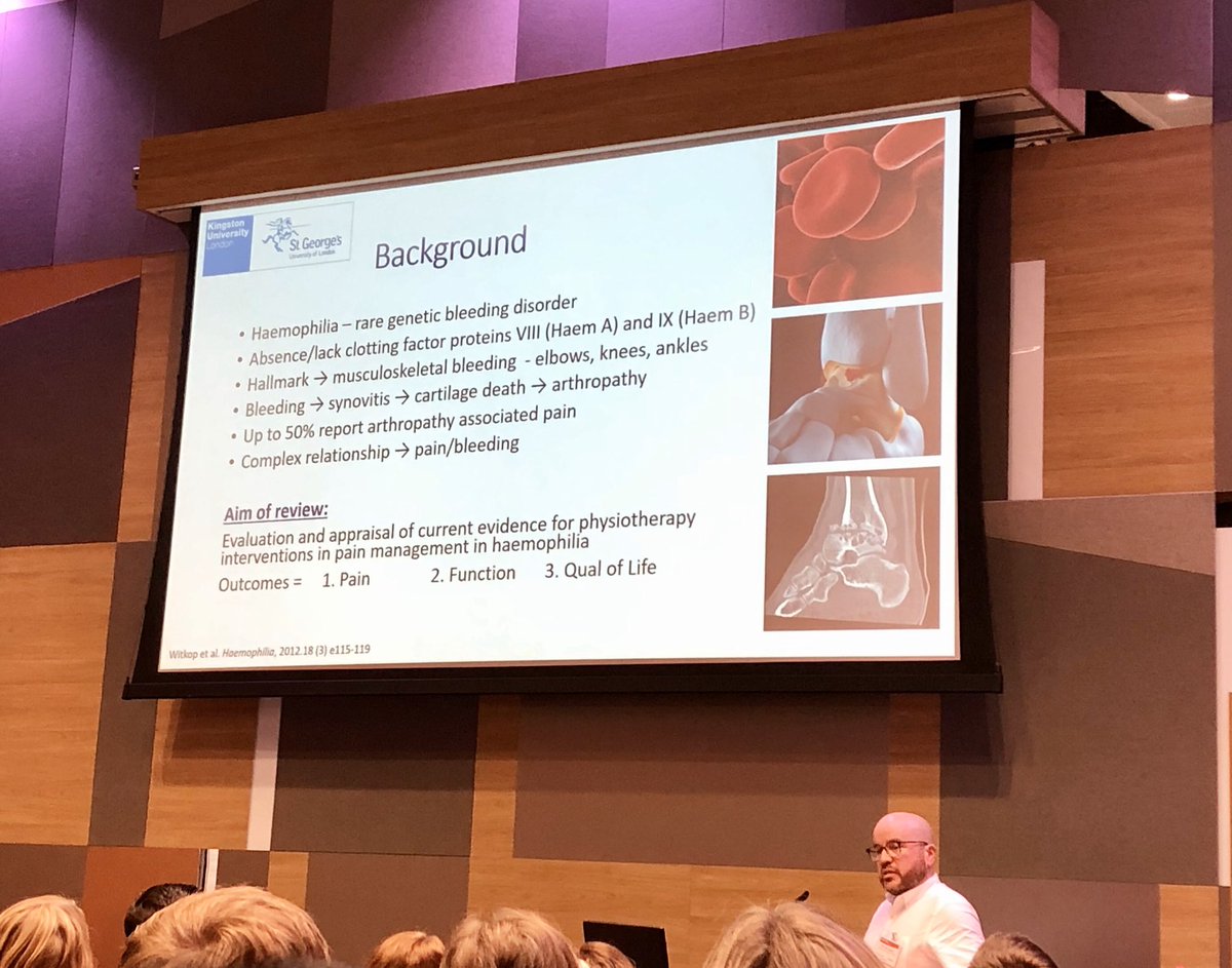 Well done @physio_paul presenting his systematic review on haemophilia and pain in just 5 minutes! <a href="/HCPA11/">HCPA</a> #Physio19