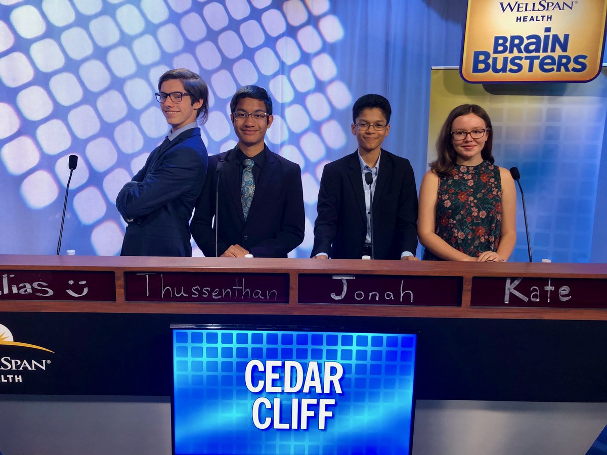It will be another hard-hitting academic competition on <a href="/WellSpan/">WellSpan Health</a> #BrainBusters on <a href="/WGAL/">WGAL</a>  Sunday 11/3 at 1:00PM as <a href="/CedarCliffColts/">Cedar Cliff H.S.</a> matches wits with <a href="/WestPerryHS/">WestPerryHighSchool</a>. Don't miss it!