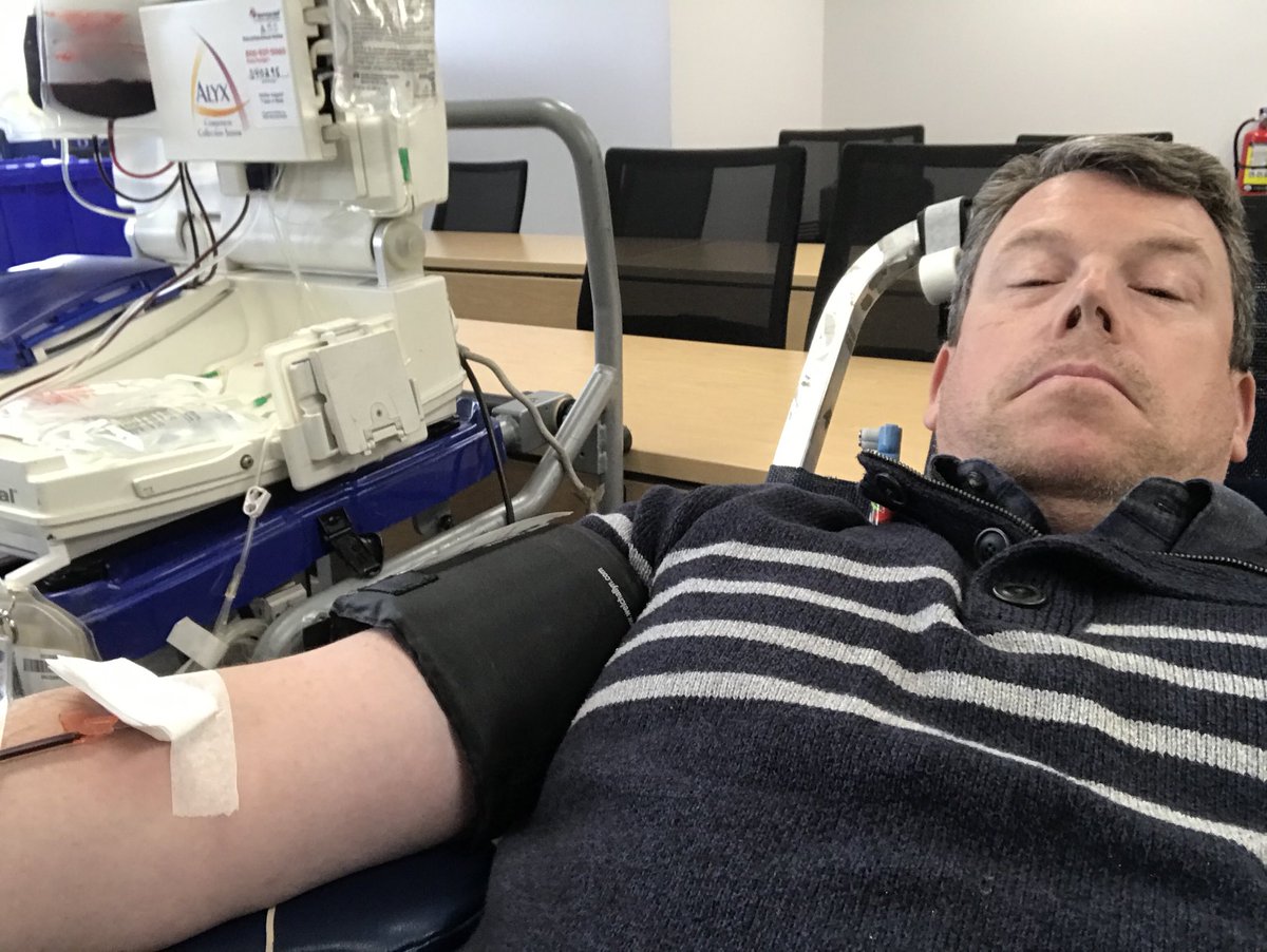 mikelarmon's tweet photo. Doing my part at work today to save lives @usa_misumi #doubleredcells #alyx @BloodCenterIL https://t.co/ujypcebsq4