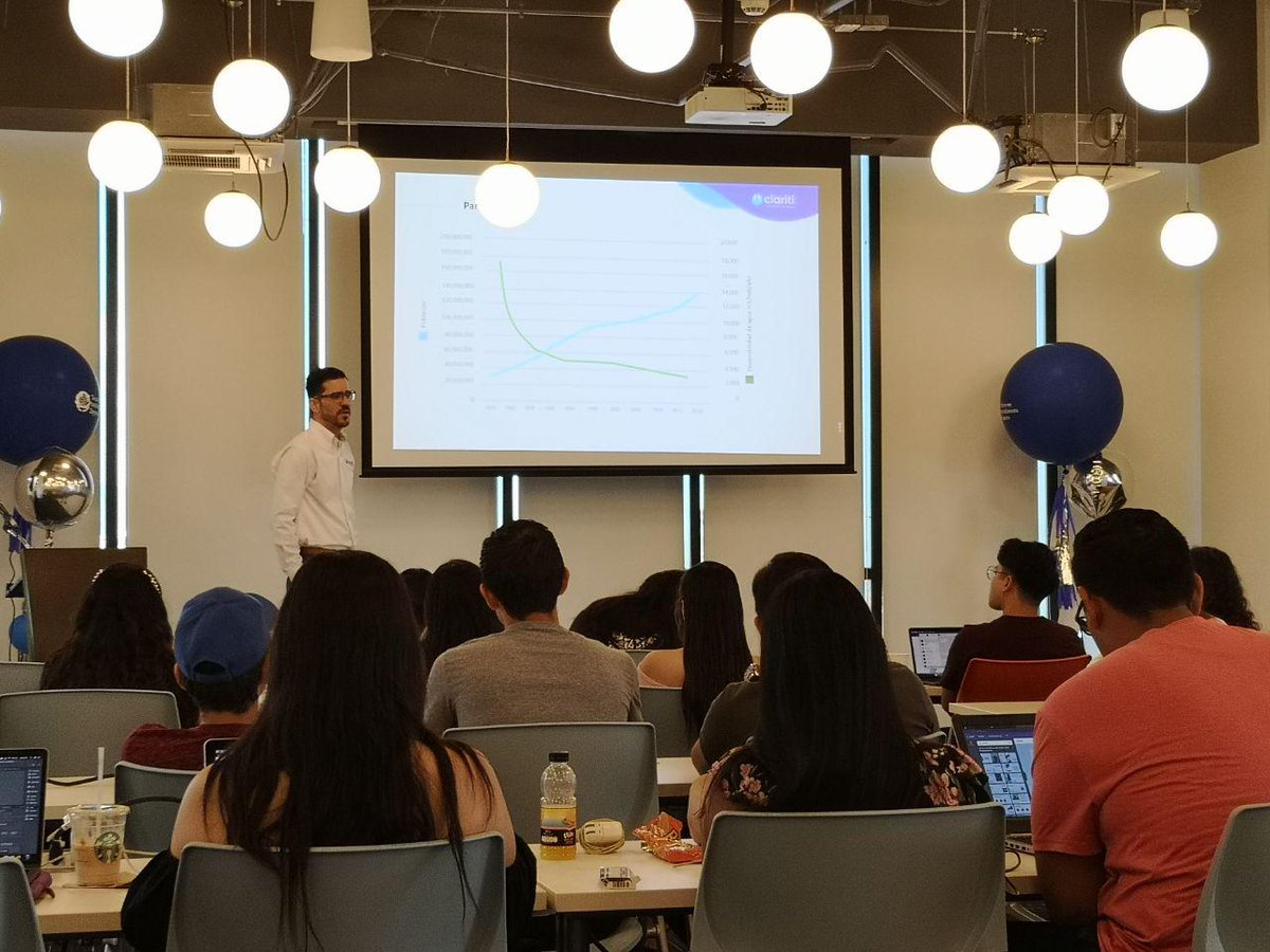 ClaritiMx's tweet photo. El día de ayer Clariti estuvo presente en la Semana i, dentro del Boot Camp Lets Save The Water. El agua como tema central, abordando problemáticas, tendencias, tecnología, hasta modelos de negocio.

#Clariti #CuidamosElAgua https://t.co/ylwVuRFYih