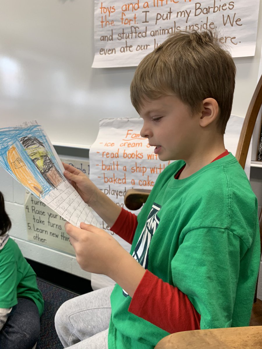 1mrsbedingfield's tweet photo. Sitting in the author’s chair! ✏️ Sharing something that we love to do with a family member! #IvyHillLeague #BeYouIvy @CollabClassroom https://t.co/aIas4qjYXb