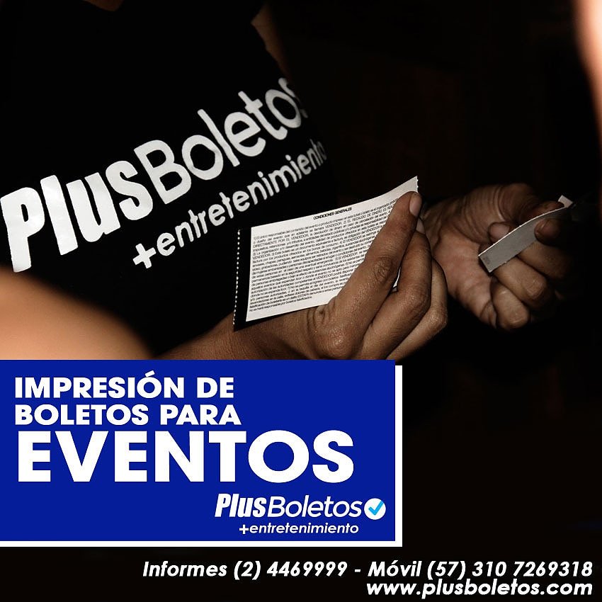 PlusBoletos's tweet photo. ¿Vas a realizar un evento y necesitas vender boletos y llegar a más público? Llámanos y te asesoramos en todo lo que necesites. Atendemos eventos en toda Colombia #Eventos #Registro #Personal #Control #BasesdeDatos #Ingreso #PlusBoletos #Cali #Colombia #Manillas #Boletos https://t.co/tWEre3Kar9