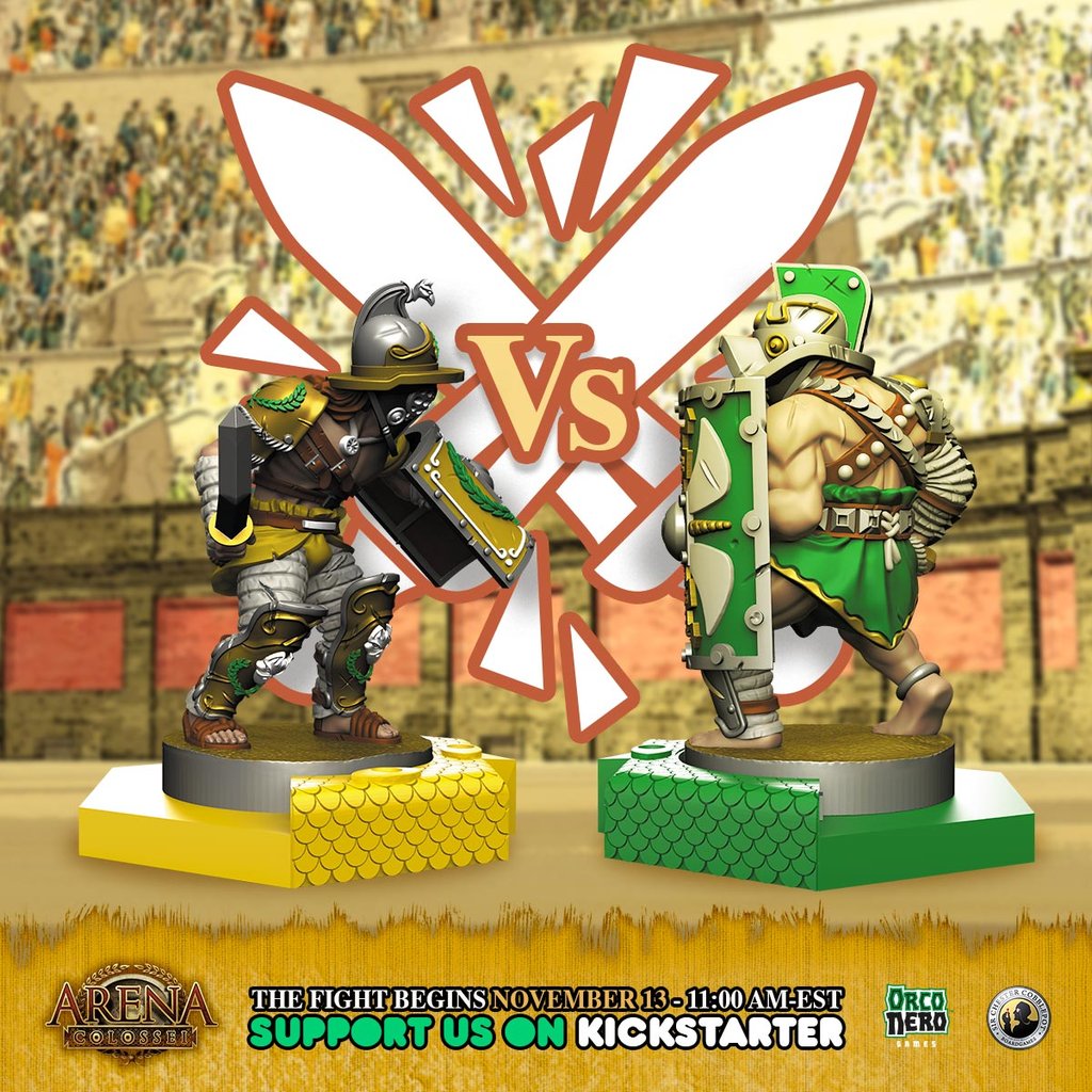 OrconeroM's tweet photo. Verso Pollice? Decidi il destino del gladiatore che avrà la meglio oggi: vota nel sondaggio!
-
Verso Pollice? Decide the fate of the gladiator who will win: vote in the poll!
-
#ArenaColossei #Boardgame #Miniatures #Kickstarter #Fight https://t.co/7N5ZAStG6o