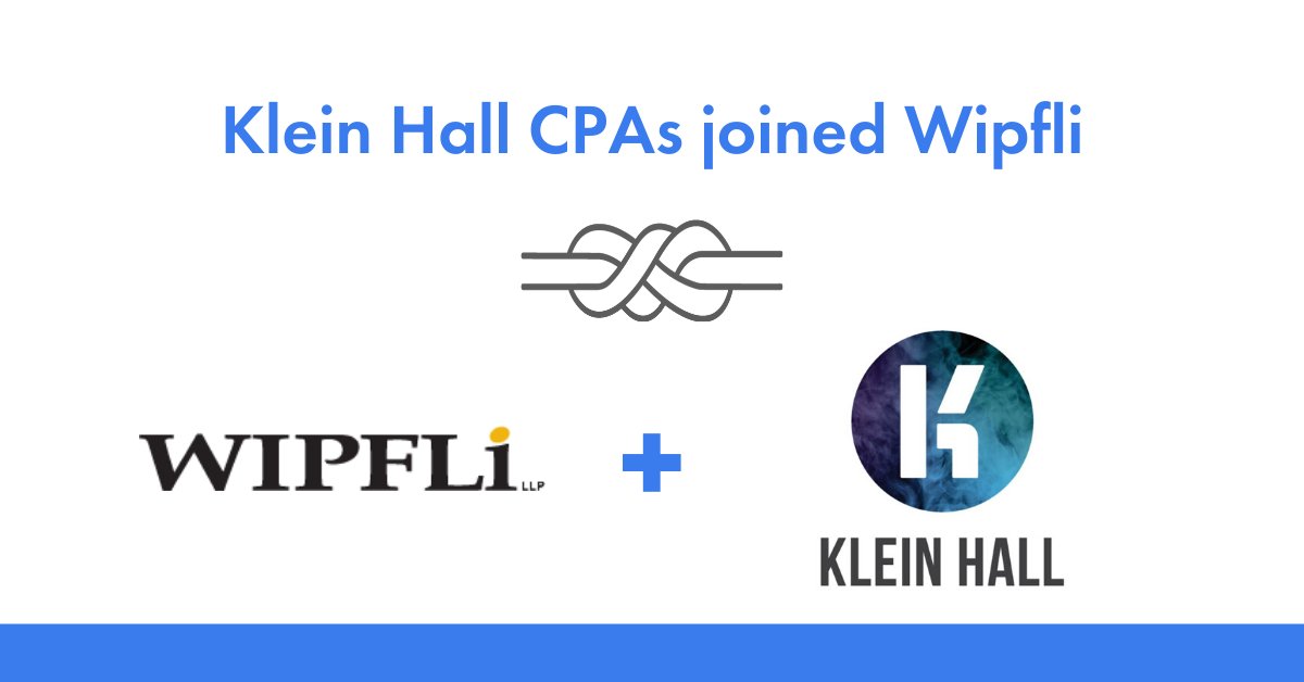 Wipfli_Official's tweet photo. "Chicago-based firm Klein Hall joins Wipfli" https://t.co/yLrS0RkQut https://t.co/WeqZixt1fN