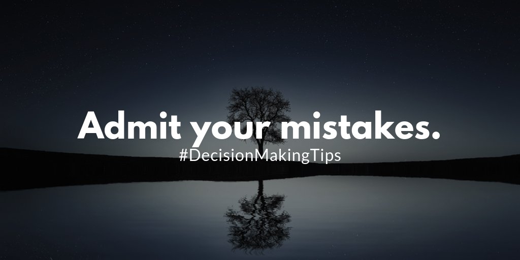Take responsibility of your decisions and learn from it. 
.
.
.
#glenandjoyabaker #decisionmaking #decisionmakingtips #tips #fridayfoodforthought #foodforthought