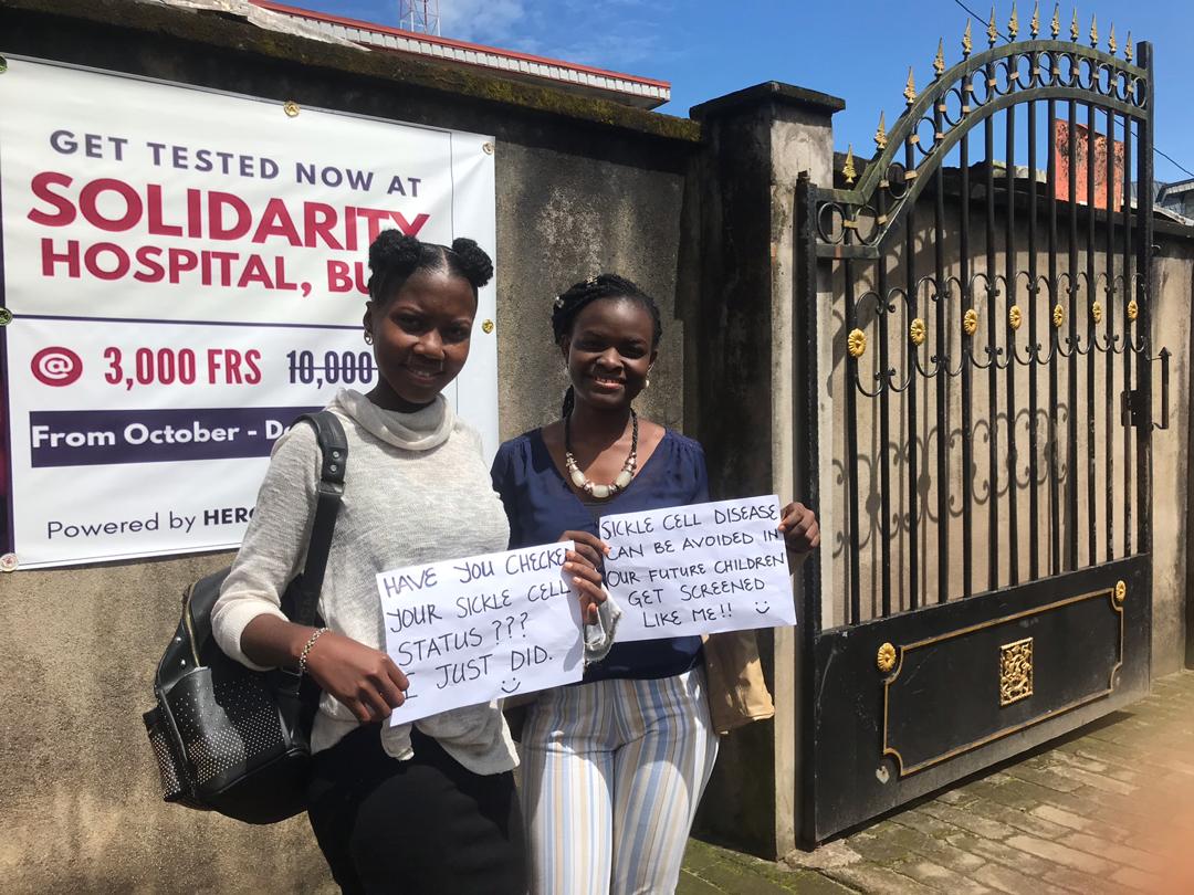 HeroCameroon's tweet photo. Hello guys!
Our #sicklecell campaign is still actively going on at the Solidarity Hospital, Buea.

Knowing your sickle cell status empowers you to make healthier choices every day.

We've screened over 200 people and here's what some people have to say.

#SickleCellAwareness https://t.co/VrxhHn9dNX