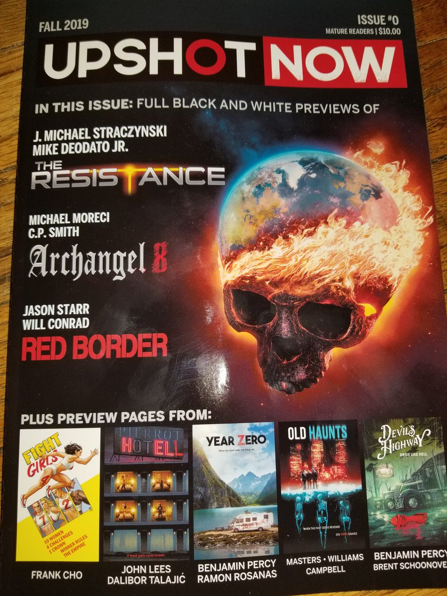 CoupleHatersPod's tweet photo. We got a surprise in the Mail today from @Upshot_Studios @AWA_Studios with full previews from familiar names @straczynski @mikedeodato @MichaelMoreci @JasonStarrBooks @willconrad @frankcho and many others can't wait to read it and give a review #UpshotStudios #AWAStudios https://t.co/BDpvinitu6