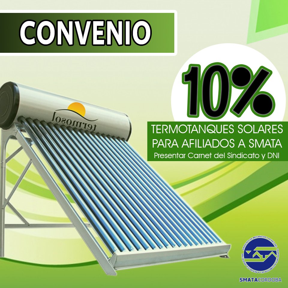 smatacba's tweet photo. Descubrí los descuentos en #TermotanquesSolares de #Moconá. Beneficios exclusivos para vos 👏

#ConvenioSMATA #FamiliaDeMecánicos https://t.co/YKsW3zWmPx
