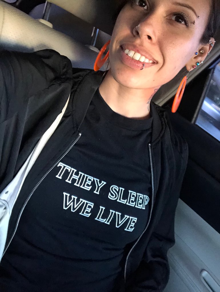 EasyEnough222v8's tweet photo. Ok ok I went to The End Up. Never been able to wear this shirt before without feeling WEIRD, but, โits the season โฅ๏ธ #TheySleepWeLive ๐คโจ https://t.co/ayD4veHeMC