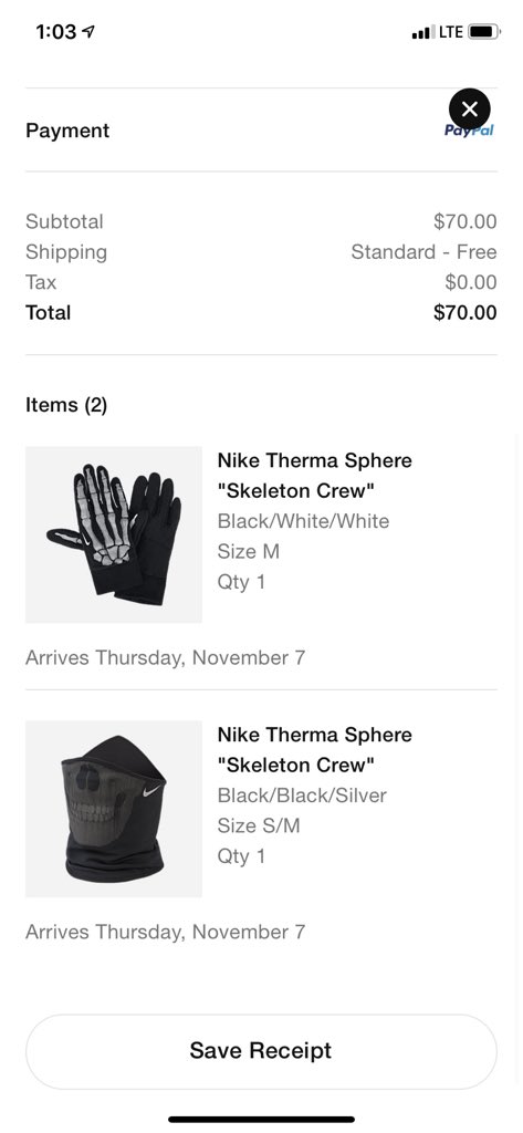 nike skeleton crew neck warmer