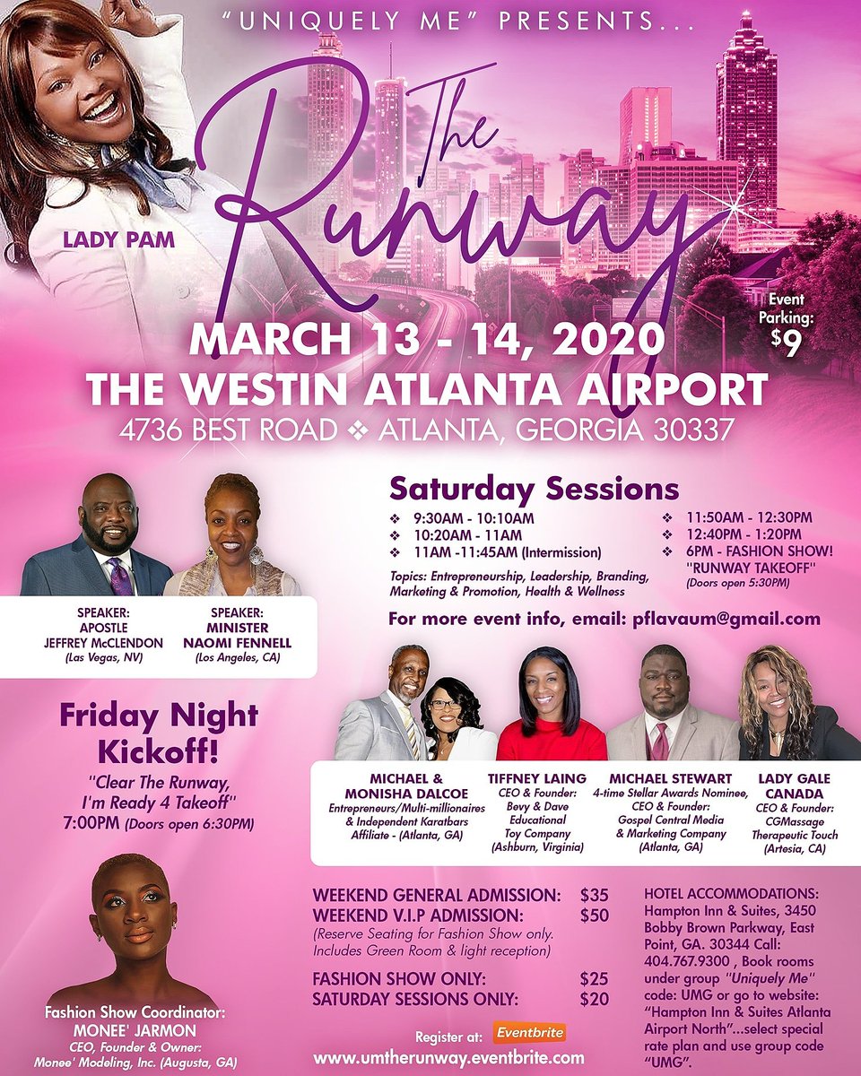 PflavUniquelyMe's tweet photo. Ok Atlanta & All Surrounding Cities near & far. Don't wait Register Today 4 this Powerful, Awesome, Empowering Encounter it's gonna be Epic Space is Limited #TheRunway #Empowering
#Inspiring #Motovating #Encouraging #Informative #Epic #UniquleyMe
https://t.co/E58VvQKeQd https://t.co/AW4DVVA6Jw