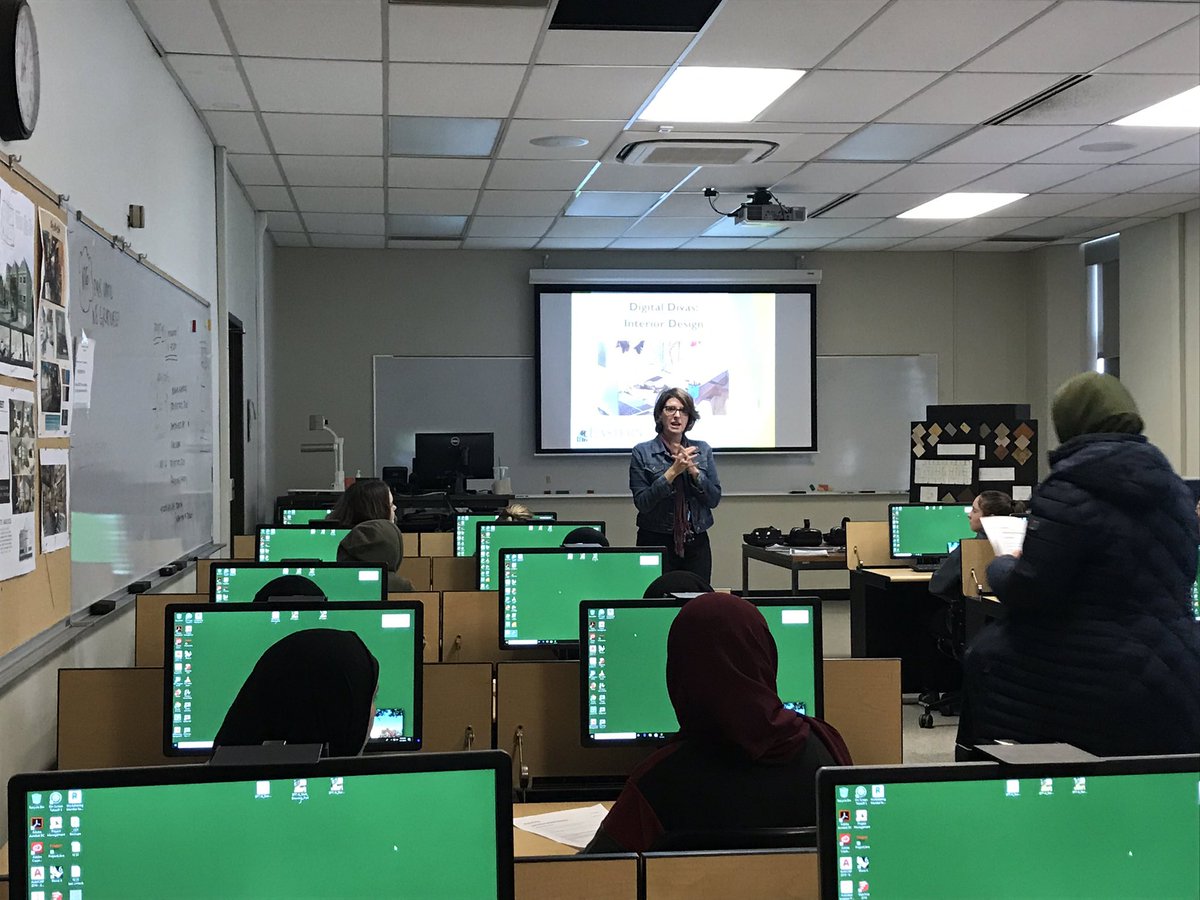 KMarecle's tweet photo. @TecumsehEast students exploring STEM at #DigitalDivas2019 through branding, app creating, interior design, and fashion! https://t.co/fk1GgqXbIb