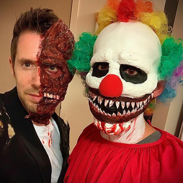 DCGU3's tweet photo. Happy Halloween 🎃 👻 🤡 🧟‍♂️ .
.
#halloweencostume #halloween #costume #clown #makeup #zombie #dead #blood #teeth #twoface https://t.co/oyuRdmKFwL https://t.co/FdO5wcjdDs