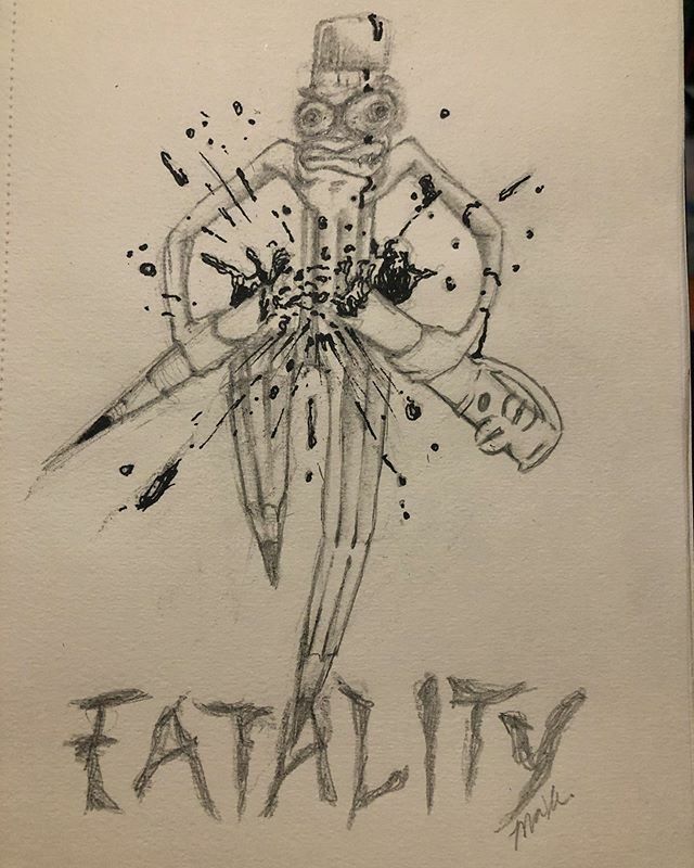 arts_by_max's tweet photo. November 1st. Back to business.
#inktober #inktober2019 #fatality #theend #backtobusiness #art #artist #drawing #myart #sketch #instaart #artistsoninstagram #artwork #pencil #portrait #sketchbook #ink #illustration #comicart #comics #comicartist #makear… https://t.co/WqKD3zpMNH https://t.co/RLxs72bi5h