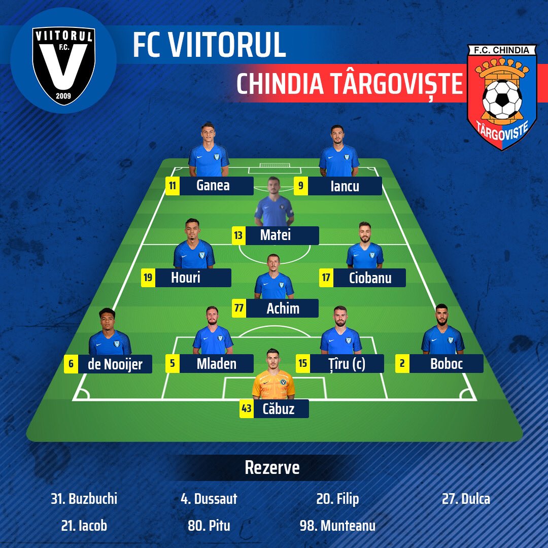 Farul1920's tweet photo. GAME DAY!⁣
⁣
Primul 11 🆚 @ChindiaFC.⁣
⁣
🔵⚫️ Hai, Viitorul!⁣
⁣
#viitorulfc #gameday https://t.co/TwQyxDKih6