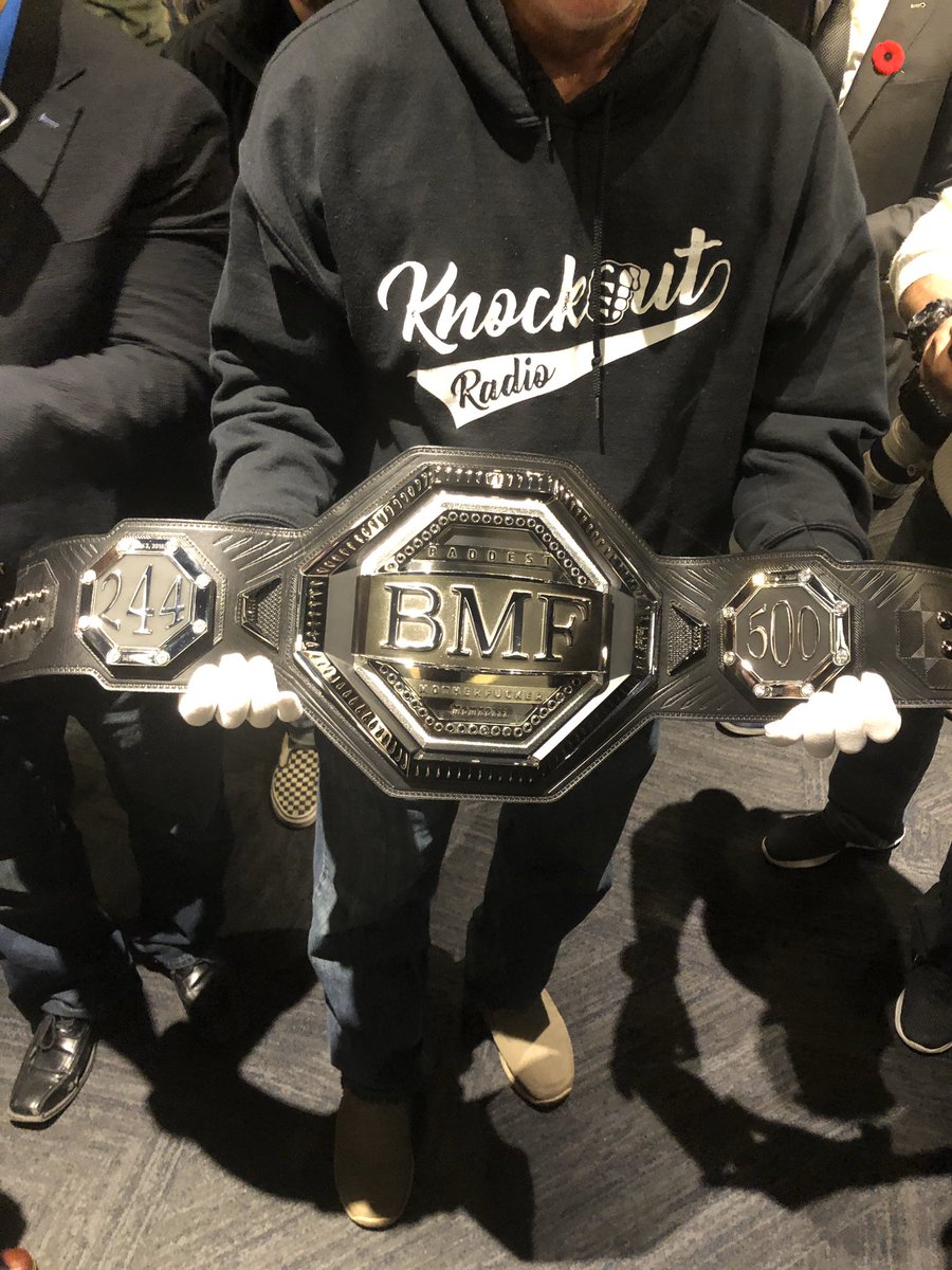 arielhelwani's tweet photo. White says it’s the most expensive belt they’ve ever made: $50,000. https://t.co/1eJ9PEF7am