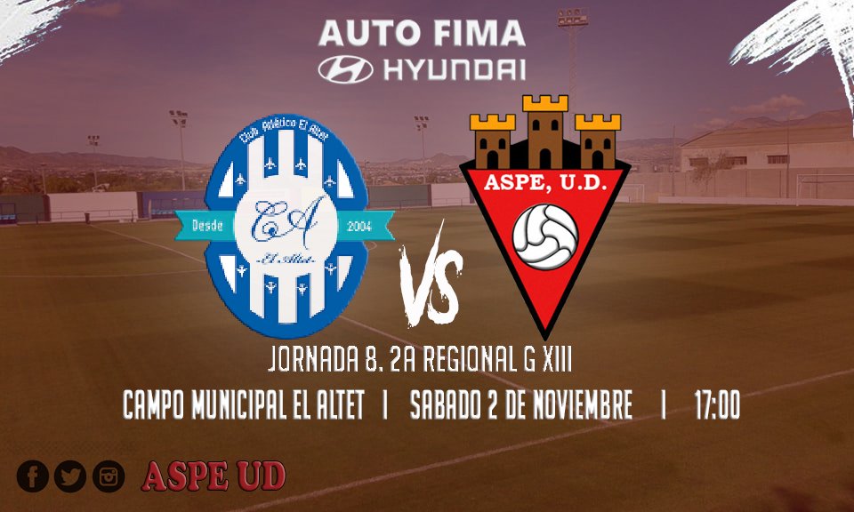 AspeUDB's tweet photo. Continúa la competición.

Esta semana nos desplazamos hasta El Altet para enfrentarnos al C. Atlético Altet. Daremos todo por traernos los 3 puntos, ¿y tú, te vienes?

#UnaPasion https://t.co/5MOIHlzccx