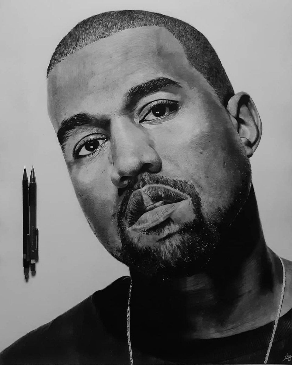 AddyBeauducel's tweet photo. Voici mon dessin de @kanyewest réalisé aux crayons, sur format A2, environ 20h de travail.
Je suis dessinatrice de métier et je vis grâce à vos partages alors je vous sollicite à retweeter, ça coûte rien et ça m'aide énormément 🙏❤ https://t.co/TEcElQBUJZ
