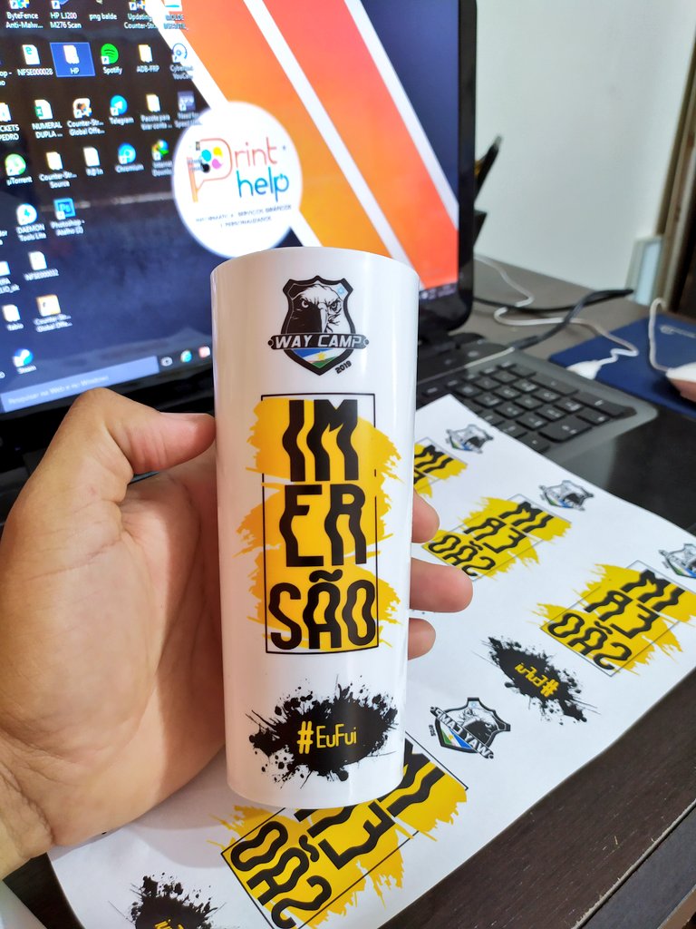 alanwalker7's tweet image. Mais uma belezinha criada e produzida... Esse é o simples que ficou um espetáculo transferido para o produto. *Postando, pq esse é especial e está indo diretamente embelezar nosso acampamento de JOVENS #WayCamping2019  #copolongdrink #PrintHelp