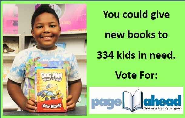 Page_Ahead_'s tweet photo. Help Page Ahead secure a $15k donation - vote for us now in @FirstTechFed #SeasonOfGiving. No info required, takes seconds, just click here: https://t.co/IN9g9hHQ8B
#DreamBIG #FirstTechFed #FirstTechGives https://t.co/ob050t0lZT