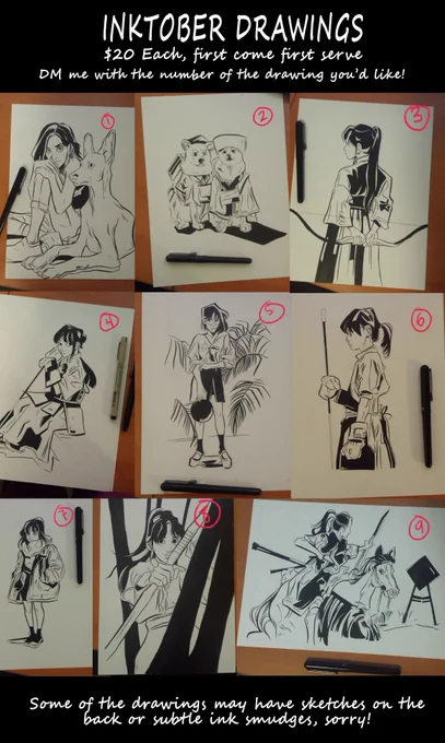 Hey, I'm selling some Inktobers, please DM me if you want one! 