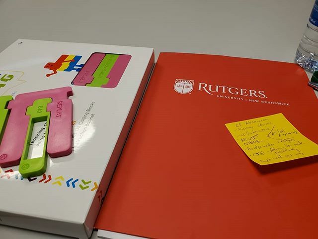 mrnavas's tweet photo. @handsoncoding is at @rutgersu as part of the #rucsready #cssummit making tons of contacts and supporting #unplugged #coding #computationalthinking #handsoncoding #worldsofcoding #csforall #futureready #futurereadynj #codyblox #designthinking @newjerseyd… https://t.co/fL6JK5BnCb https://t.co/u2pOWJwc89