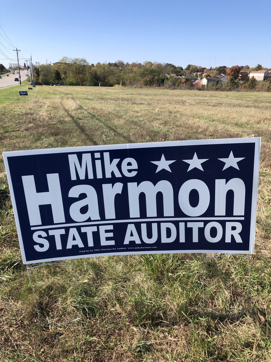SenatorSchickel's tweet photo. Putting up some signs today in ⁦@BooneCountyKy⁩ 4 ⁦@mikeharmonky⁩ for reelection as state auditor he’s doing a fantastic job making sure our tax dollars are not wasted. the election is this Tuesday https://t.co/itXwzuqoM3