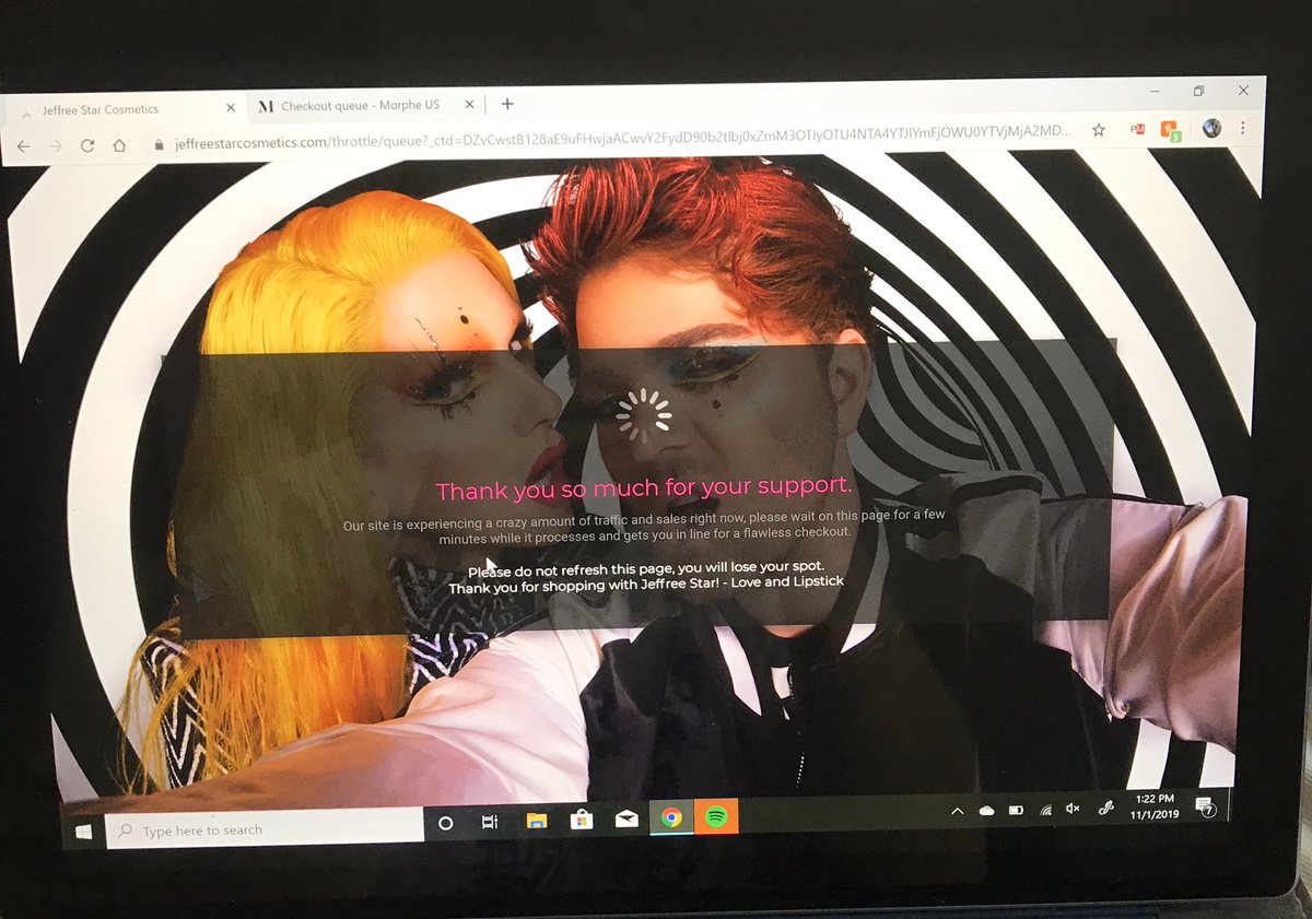 als050216's tweet photo. My anxiety has reached it’s peak!! Omggg this is worse than signing up for college classes 🥵  #ShaneDawsonXJeffreeStar https://t.co/9JO1nq0Rnr