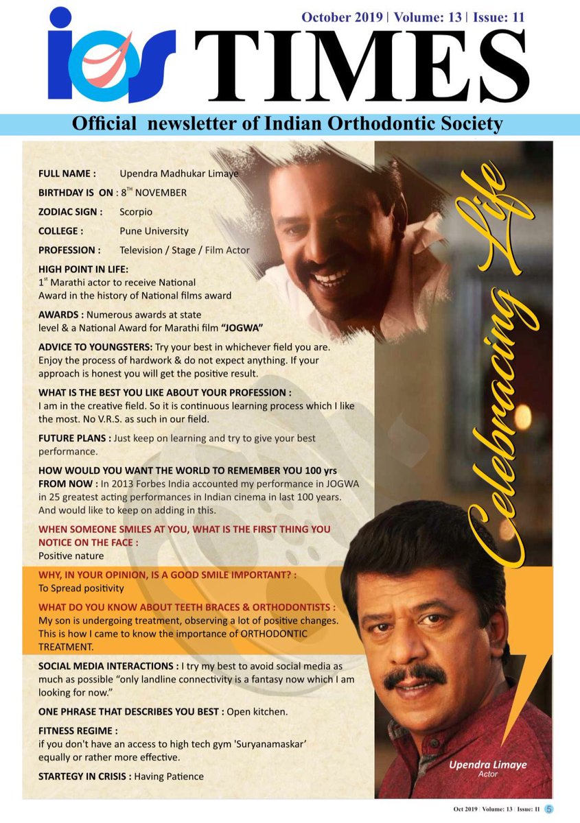 IOSTIMESNEWS's tweet photo. Indian Orthodontic Society - the national association of Qualified Orthodontists in India
Creating healthy, beautiful smiles . . . naturally !!

#braces #orthodontics #orthodontist #iostimes 
#iosembrace

Interview facilitator - Dr. Shailesh Deshmukh https://t.co/9od7wFYY2F