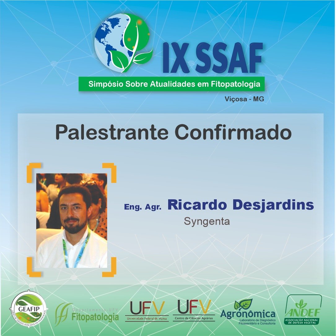 GEAFIP_UFV's tweet photo. Next week our #IXSSAF will begin and Ricardo Antunes from @syngentabrasil will talk about the role of the plant pathologist in crop protection. #PlantDisease #Management
Check it out: https://t.co/1D51OXARyU https://t.co/nUUaKZNTgs