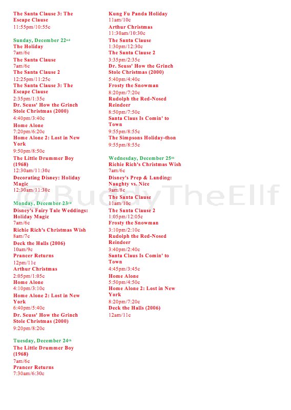 25 DAYS OF CHRISTMAS SCHEDULE IS FINALLY HERE 😍🎄🎅🏼⛄️❤️💚🎁
