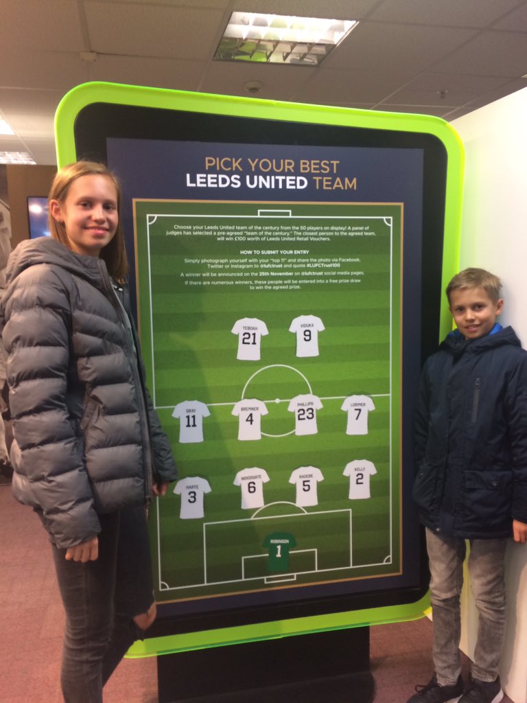 smales73's tweet photo. #LUFCTrust100 really enjoyed the exhibition well done @lufctrust Here’s my kids dream team entries. Loved #bielsasbucket too! https://t.co/6AqCALYD0S