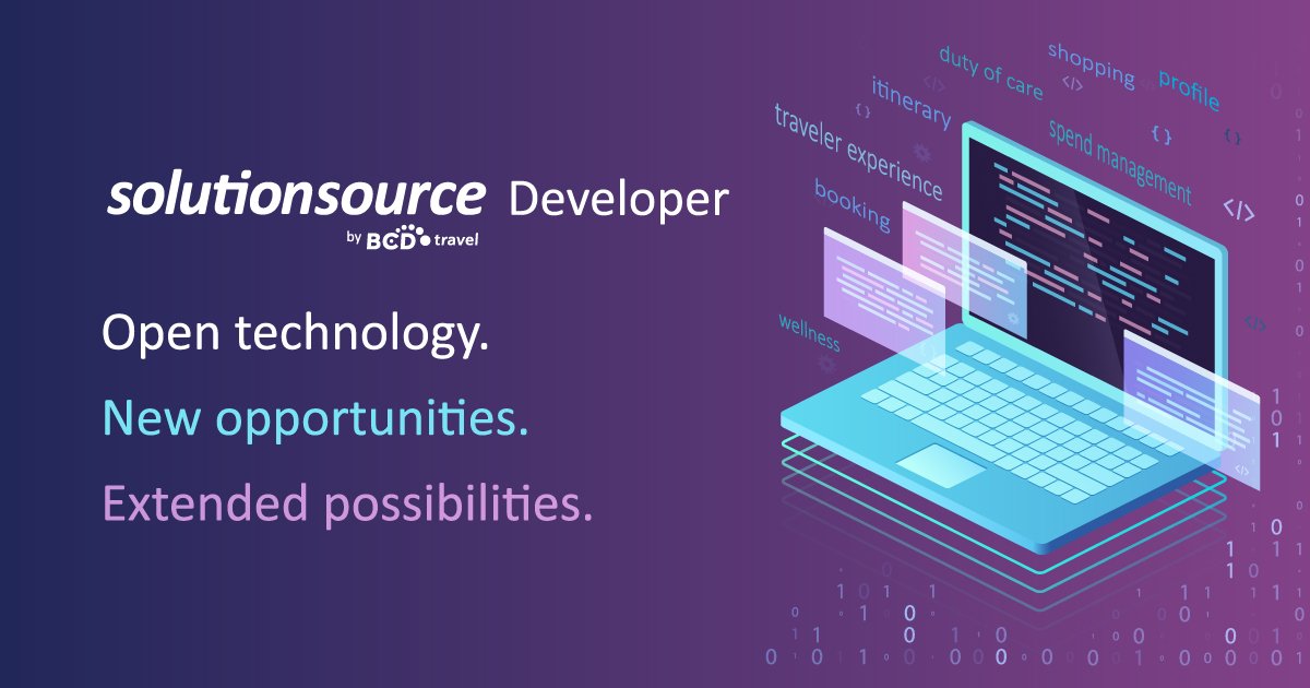 ICYMI: The #SolutionSource Developer Hub is officially open for business!!! 

We’re using APIs and developer tools to make travel #technology more transparent and future-proof. Take a look around: bit.ly/2PDtxBd