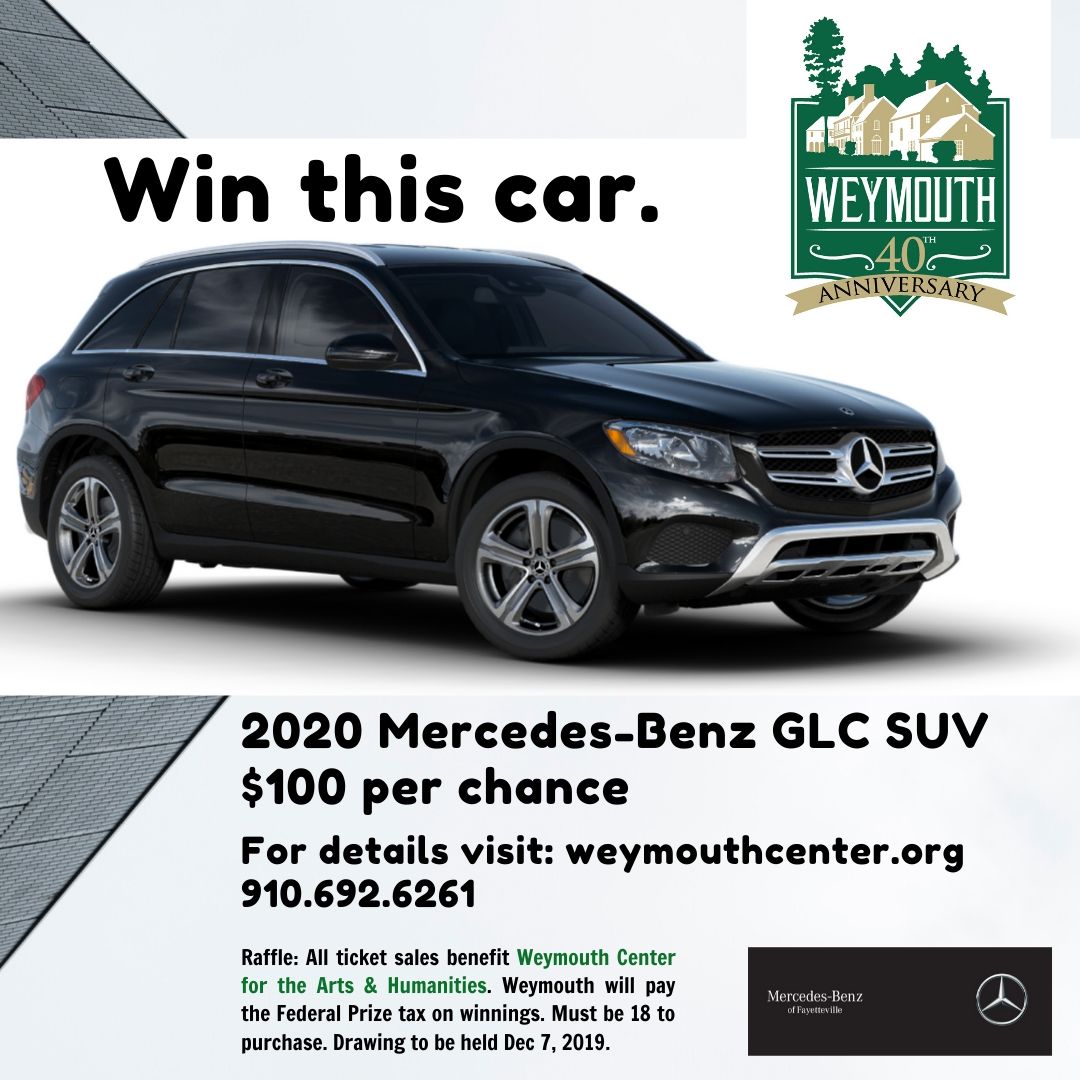 Raffle fundraiser for Weymouth Center for the Arts &amp; Humanities. Someone has to win this car - why not YOU!! #weymouthcenternc #southernpinesnc #christmas #holiday #stockingstuffer