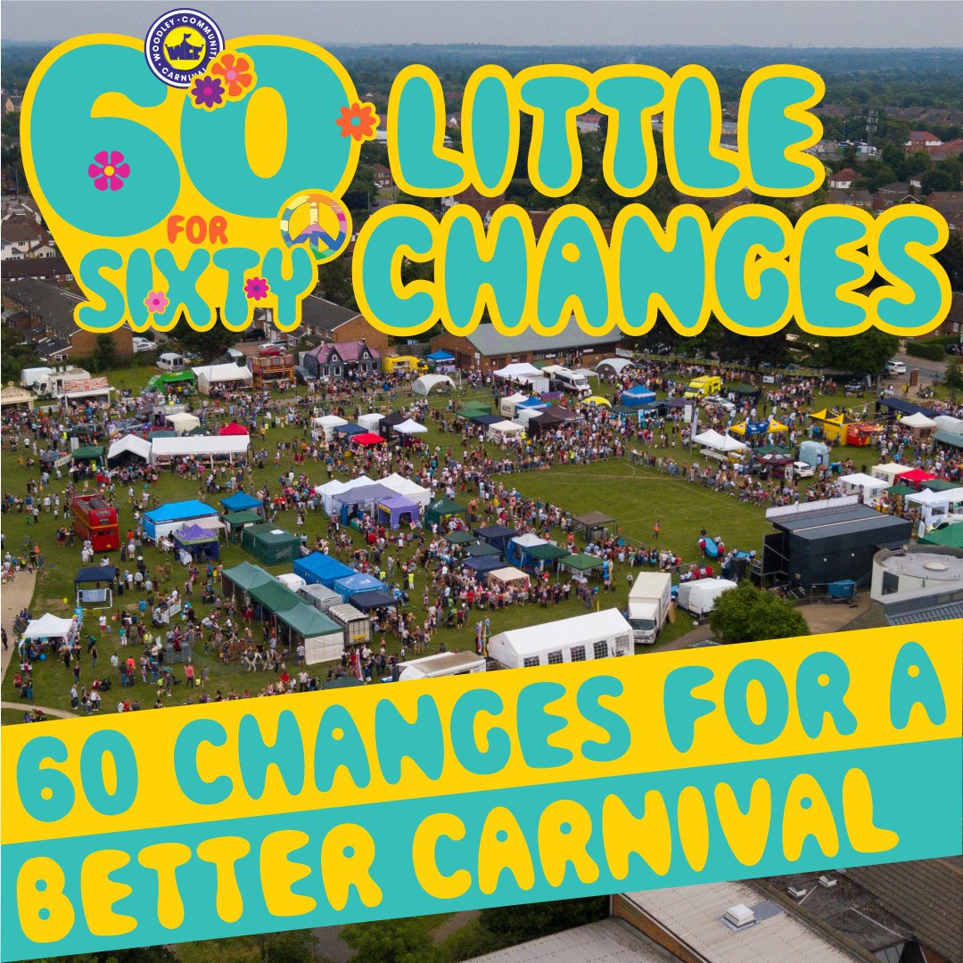 We are making 60 little changes to make sure the Carnival is here at 70.
From changing the field and gate layouts to investing in infrastructure and equipment, we want to make sure we can continue to make Woodley Carnival better and be here to celebrate 70 years!