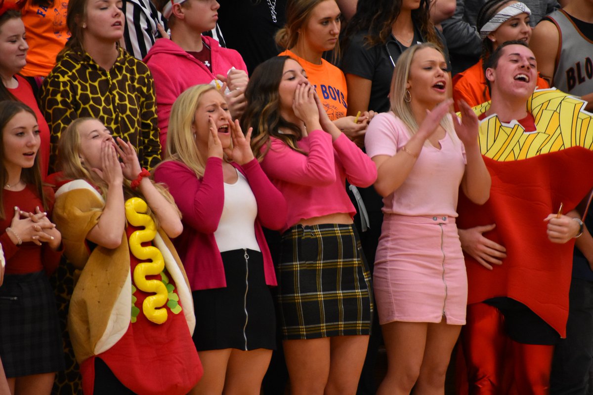bloomersd's tweet photo. Once again the BHS Student Section came through last night. Thank you to all of our fans who traveled far to cheer on the Blackhawk Volleyball Team They now advance to the Sectional Final in Mosinee on Saturday. Game Time 7 p.m.  Hope to see you there.   @BHS_Sect  #bloomerhawks https://t.co/4nyuEoOOKa